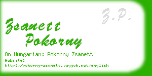 zsanett pokorny business card